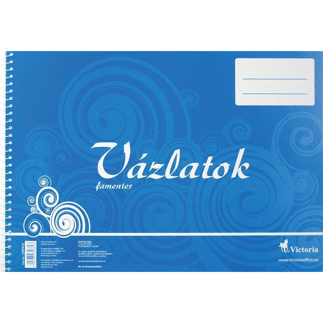 Victoria vázlatfüzet, famentes, B4, spirál, 32 lap (LPFV12) (LPFV12)