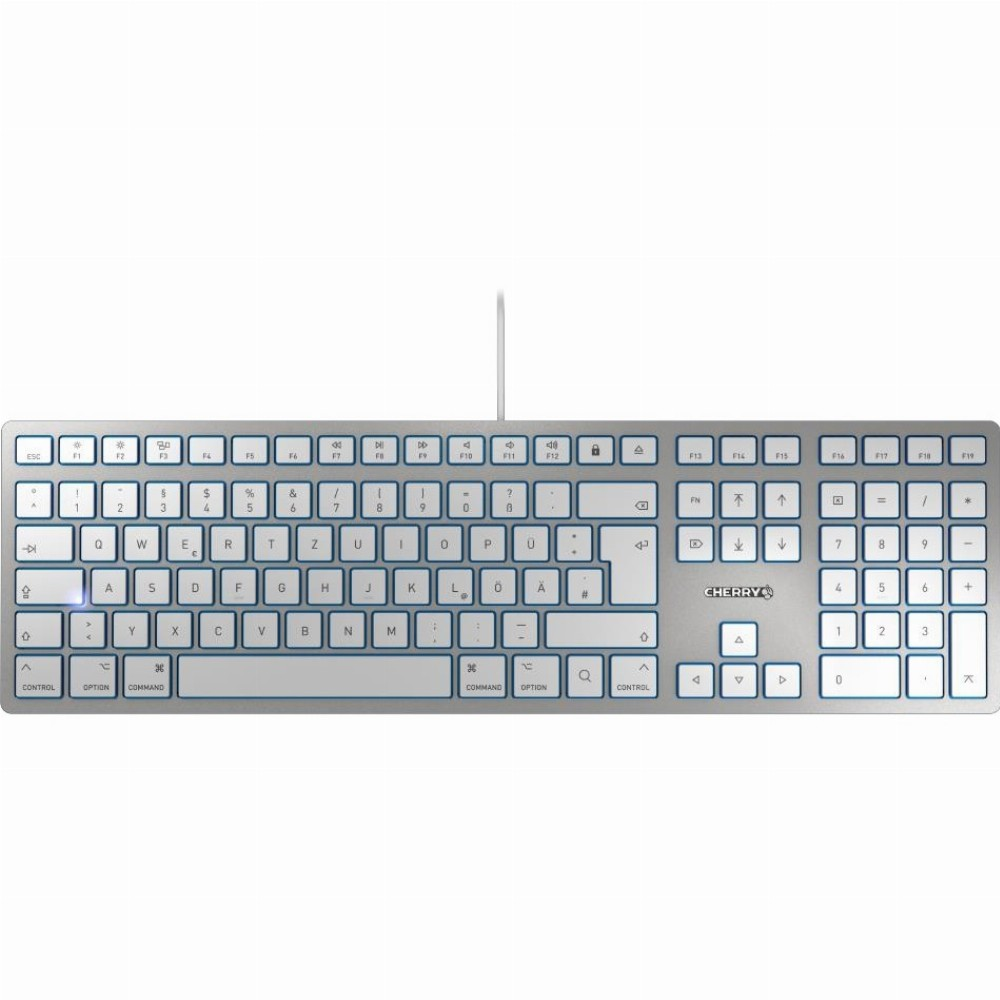 CHERRY KC 6000 SLIM FOR MAC billentyűzet USB QWERTZ Német Ezüst (JK-1610DE-1)