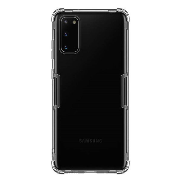 NILLKIN NATURE szilikon telefonvédő (közepesen ütésálló, légpárnás sarok, 0.6 mm, ultravékony) SZÜRKE [Samsung Galaxy S20 Plus 5G (SM-G986)]