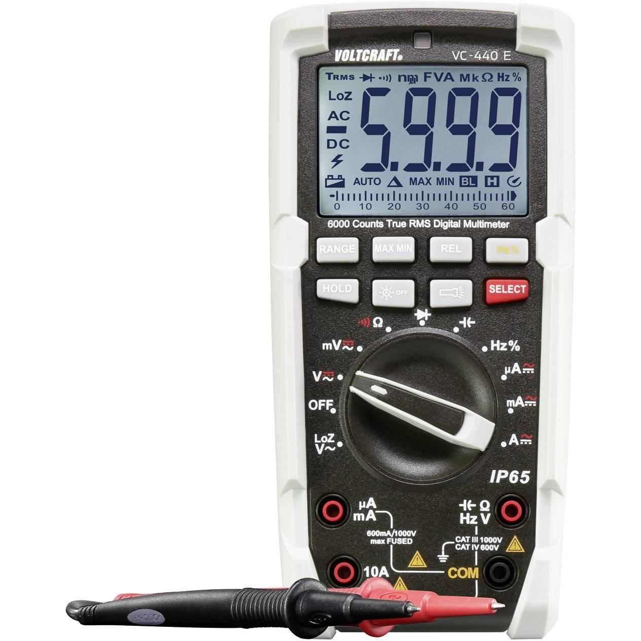 Digitális multiméter, True RMS, IP65, VOLTCRAFT VC-440 E (1500206)