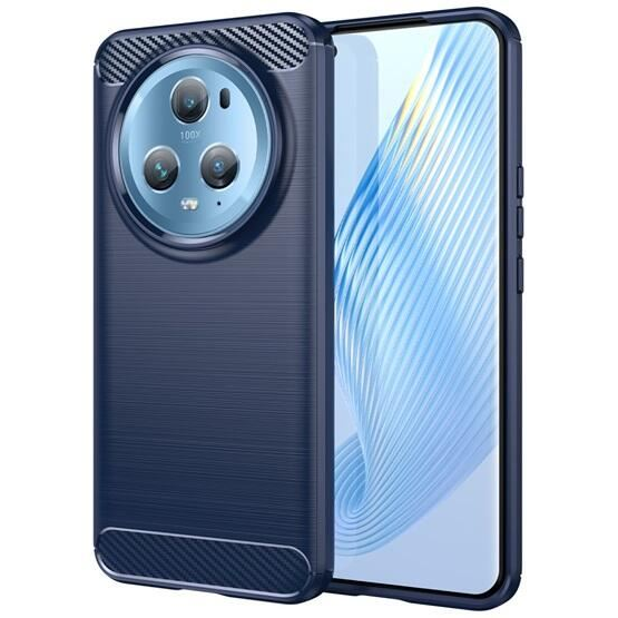 Gigapack Honor Magic5 Pro 5G szálcsiszolt, karbon mintás tok sötétkék (GP-139470) (GP-139470)