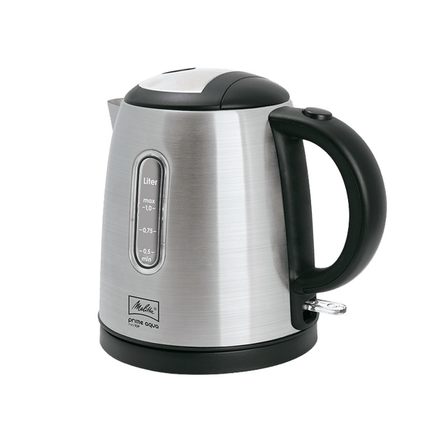 Melitta 1018-03 Prime AQUA Mini Vízforraló 1.0L 2200 Watt - Inox / Fekete (1018-03)