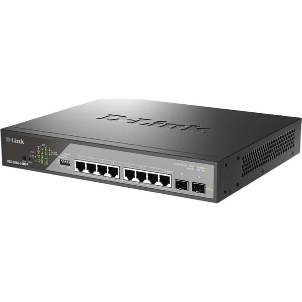 D-Link DSS-200G-10MPP netwerk-switch Managed L2 Gigabit Ethernet (10/100/1000) Power over Ethernet (PoE) 1U Zwart, Grijs
