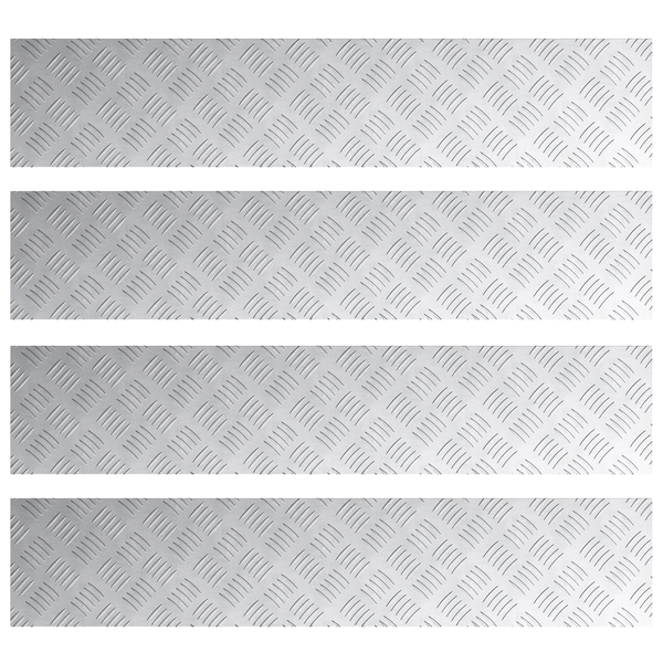 Alumínium Kockás Lehetőségek 4 db Csúszásmentes 100x20 cm