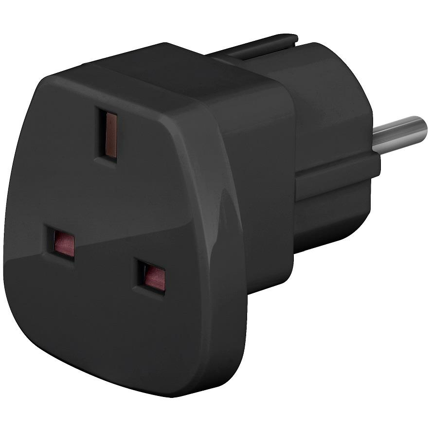 Techly UK -> EU 220V Power Plug Utazó adapter Fekete (942716)