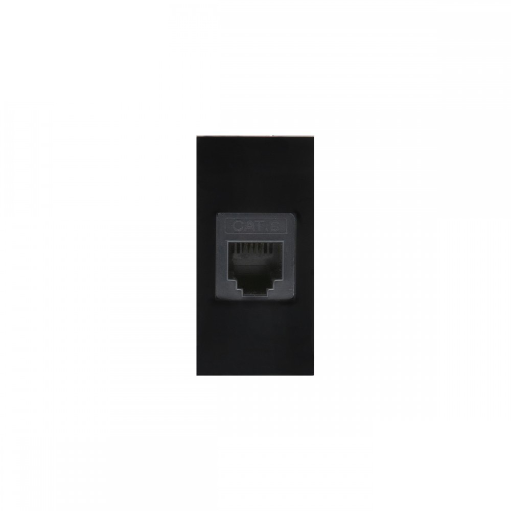 Maclean MCE725B RJ45 fali aljzat - Fekete (MCE725B)