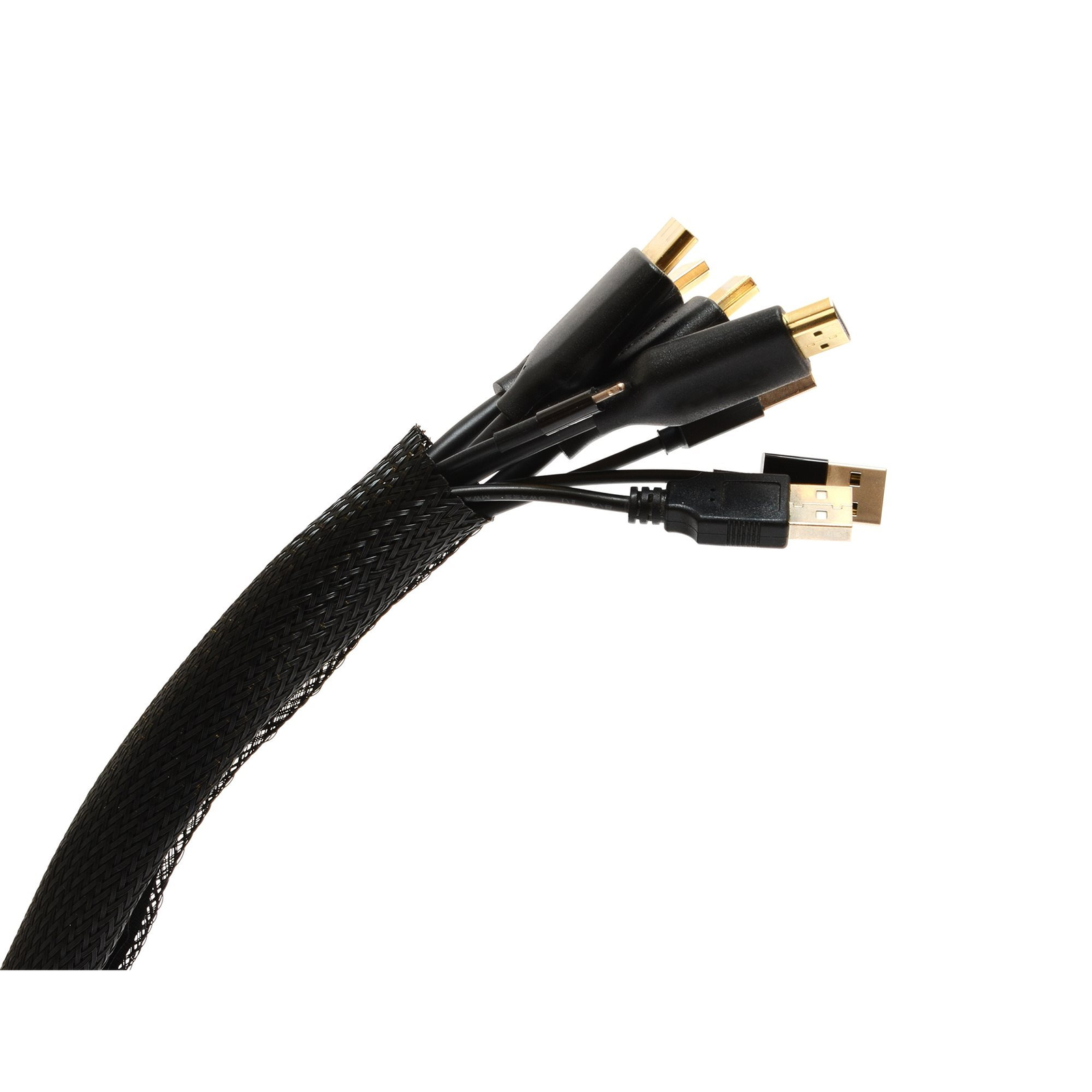 AlzaPower Velcrostrap+ Cable Tube 2 m fekete (APW-COGVT2B)