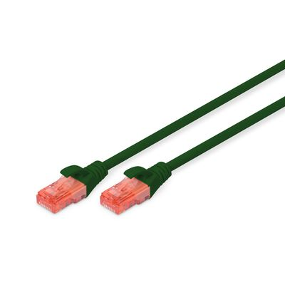 DIGITUS Patchkabel Cat6  U/UTP 2xRJ45  0.5m grün LSZH