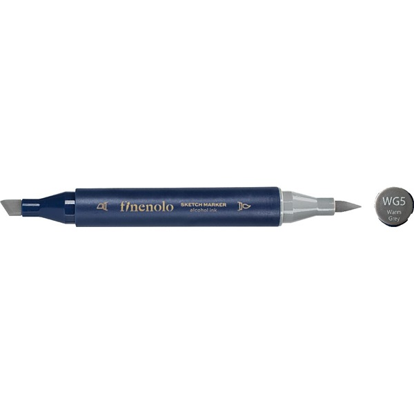 Deli Finenolo WG5 - Warm Grey kétvégű permanent ART marker (DEC184-F/WG5)