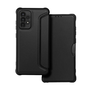 Samsung Galaxy A53 5G SM-A536U, калъф със странично отваряне, ъгъл с въздушна възглавница, кожен ефект, карбонов модел, Razor Book, черен (RS129169)