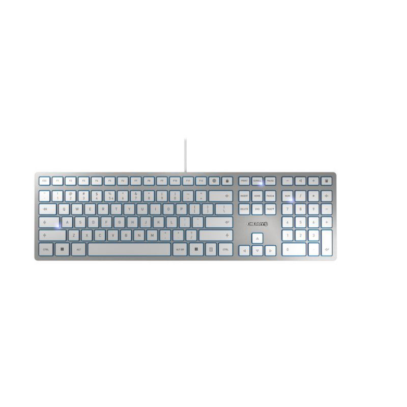 CHERRY KC 6000 SLIM billentyűzet USB QWERTZ Német Ezüst (JK-1600DE-1)