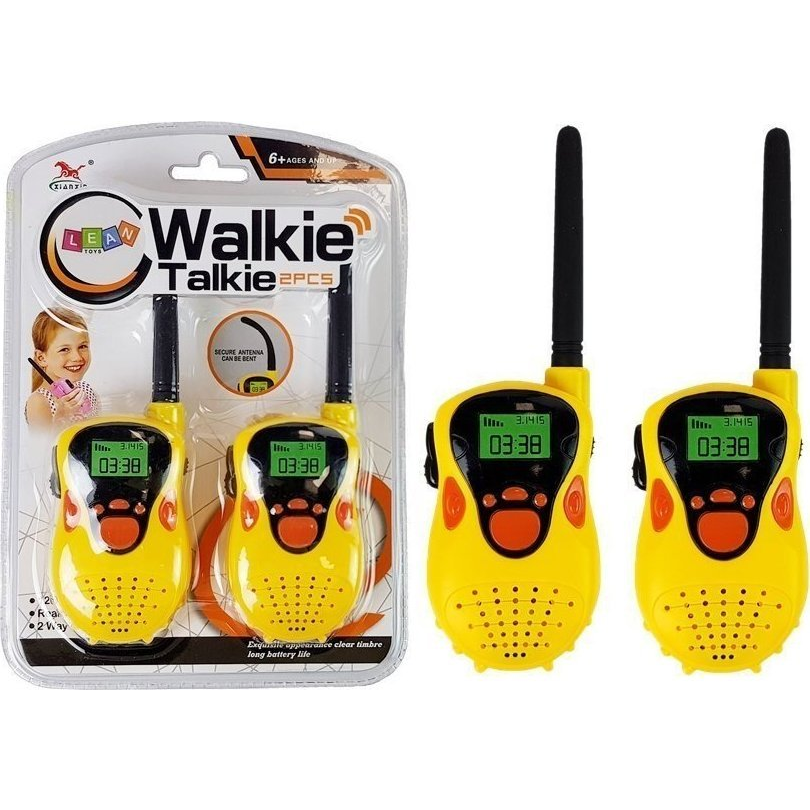 Lean Toys Walkie-Talkie Hatótávolság 100 M Sárga Gyerekeknek (7605)