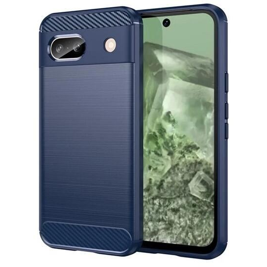Gigapack Google Pixel 8a szálcsiszolt, karbon mintás tok sötétkék (GP-157266)