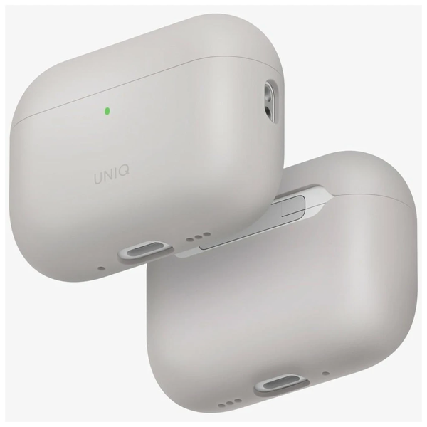 AirPods Pro 3 gen készülékhez UNIQ Lino szilikon tok bézs