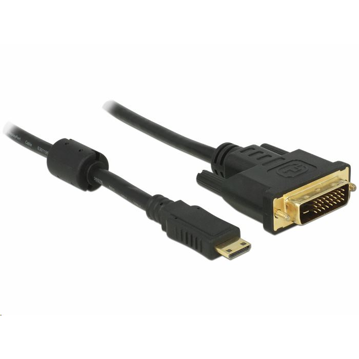 Delock 83582 Mini HDMI C --> DVI-D 1m kábel (83582)