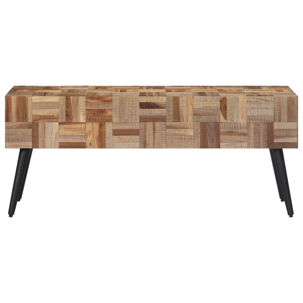 tömör újrahasznosított tíkfa pad 110 x 35 x 45 cm (358523)