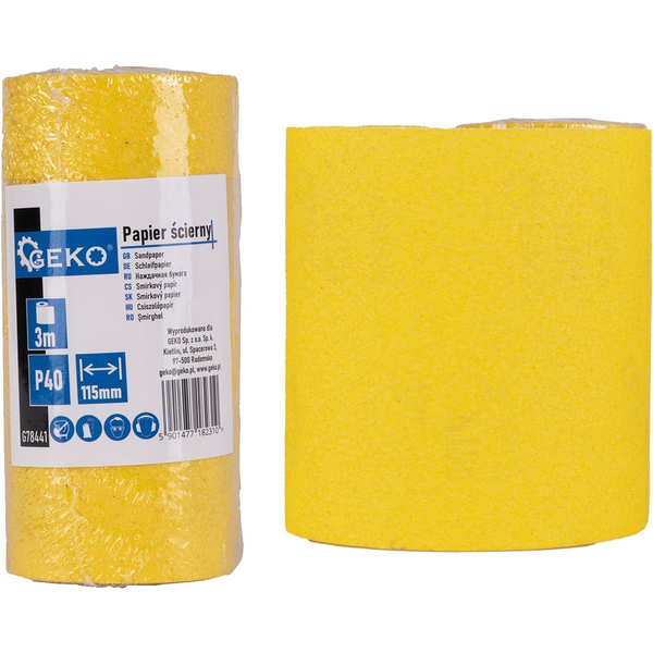 Geko Papier ścierny – rolka 115mm x 3m P40 (100)