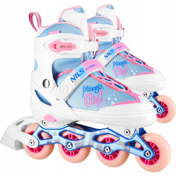 Na18168a Patines En Linea Princess White Talla M. M (35-38) Nils Extreme