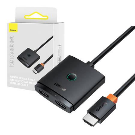 Baseus Cluster HDMI Switch + 1m kábel fekete (B01331105111-01) (B01331105111-01)