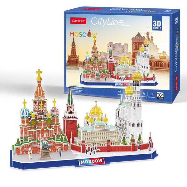 Cubicfun City Line Moszkva - 204 darabos 3D puzzle