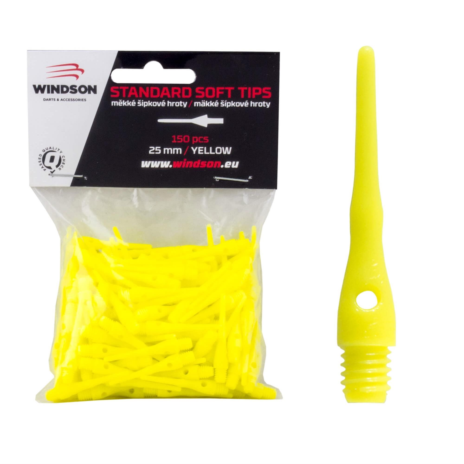 Puha tüskék Windson Soft Standard 25 mm sárga 150 db (8595238807436)