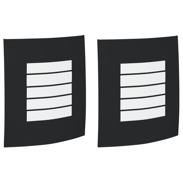 Külső fali lámpák 2 db fekete rozsdamentes acél IP44