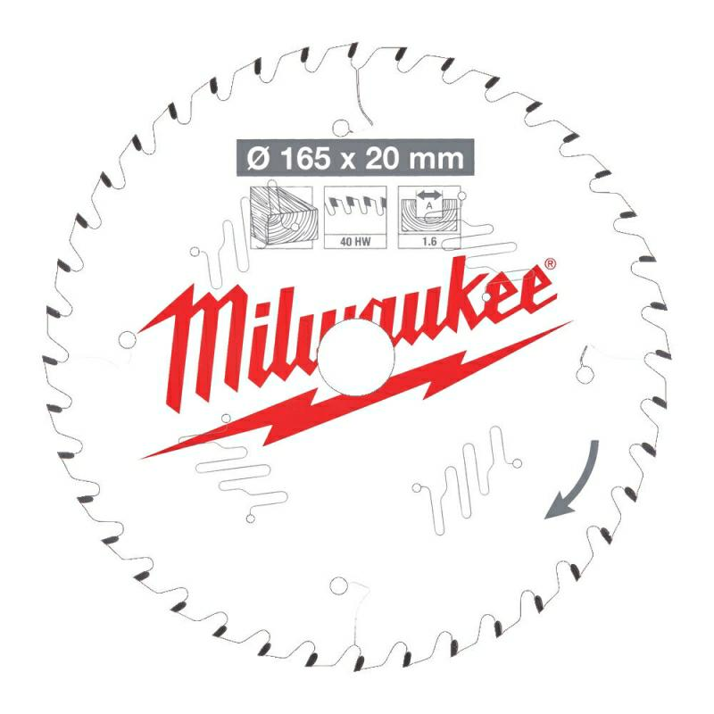 Milwaukee 4932471295 Körfűrészlap - 165x20x2,2 mm, Fogszám: 48 db (4932471295)
