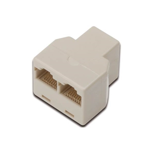 PREMIUMCORD RJ-45 Elosztó Fehér 3cm SRJR2FF (SRJR2FF)