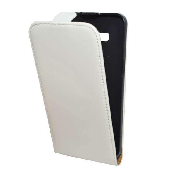 Tok álló, bőr hatású (FLIP, lefelé nyíló) FEHÉR [Samsung Galaxy Grand Prime 2015 (SM-G531F)] (5996457518906)