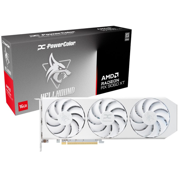 PowerColor Radeon RX 9060 XT Hellhound White OC 16GB GDDR6 128-bit grafikus kártya