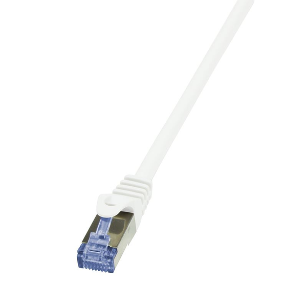 Patch cord S/FTP LOGILINK Cat7, LSZH, cupru, 600MHz, mufe RJ45 Cat6a, 7.5 m, alb, AWG26, dublu ecranat