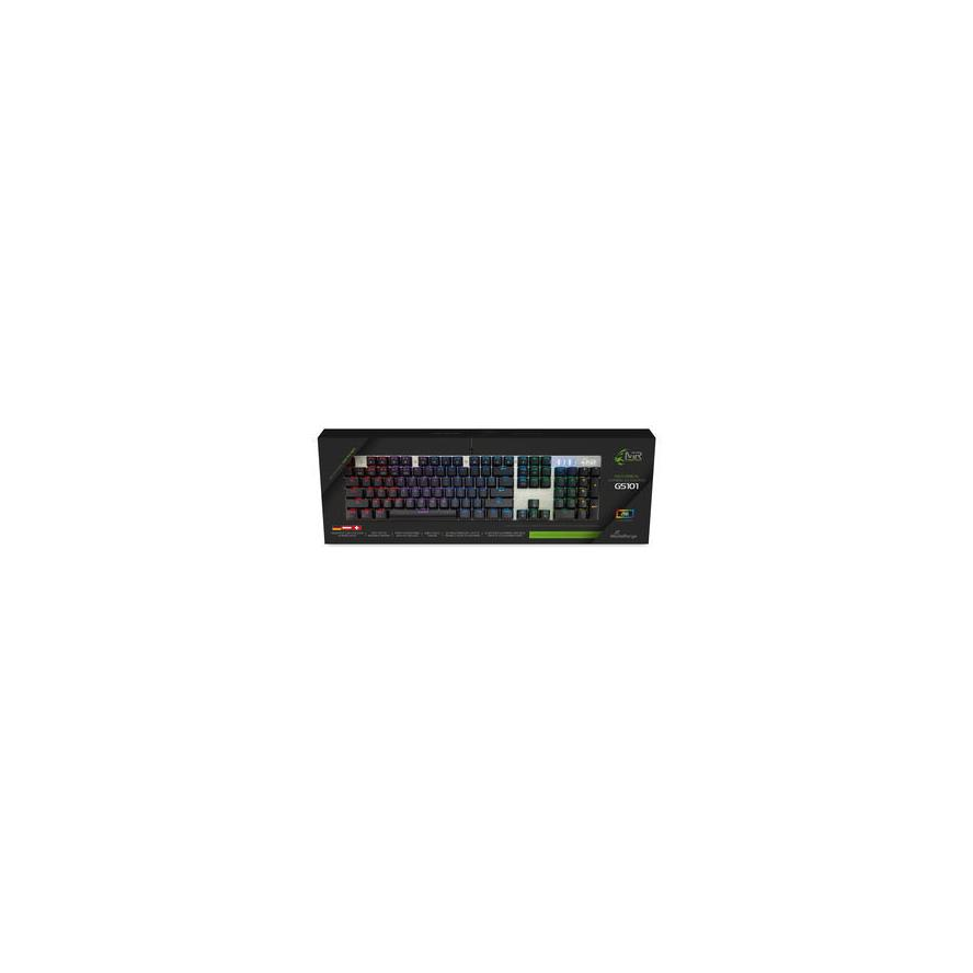 MediaRange GS101 USB Gaming Mechanikus Billentyűzet ENG - Ezüst (MRGS101)