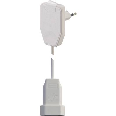Lapos euró dugós hálózati hosszabbítókábel, kapcsolós, 3 m, fehér, H03VVH2-F 2X 0,75 mm2, NVB 104580