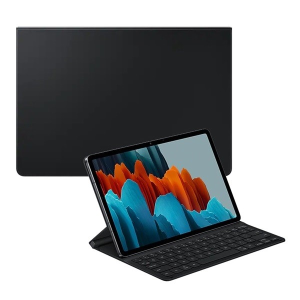 Samsung Galaxy Tab S7 11.0 / Tab S8 11.0, Bluetooth billentyűzetes mappa tok, stand, fekete, gyári (RS111081)