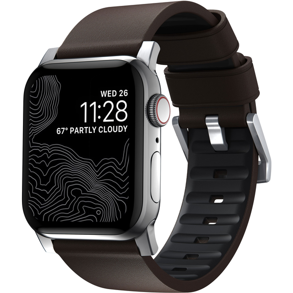 Nomad Active Strap Pro Brown/Silver Apple Watch 6/SE/5/4/3/2/1  42/44/45/Ultra 49mm