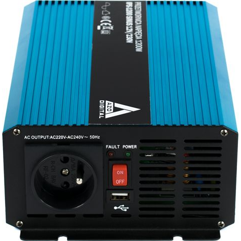 Przetwornica Azo SINUS 12V/230V 1200W (IPS-1200S )