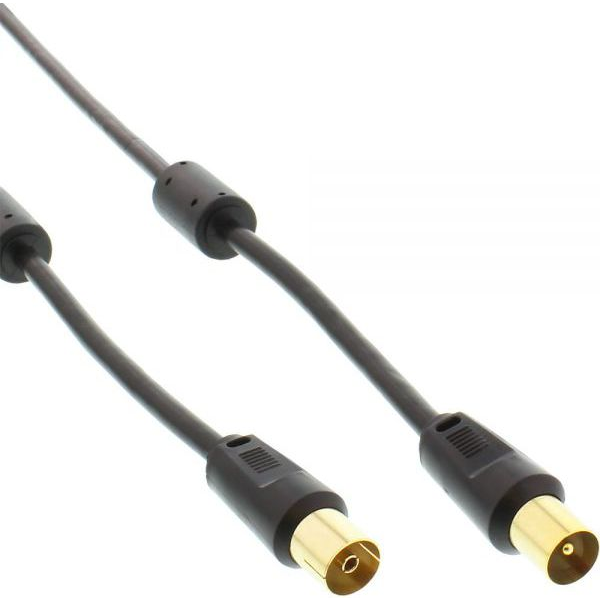 InLine 69401P cabluri coaxiale 1 m Tip F Negru