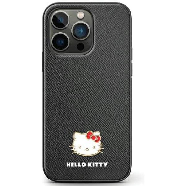 Hello Kitty Metal Logo Kitty Head Samsung Z Flip 5 F731 telefon tok - Fekete (HKHCZF5PGHDLMK)