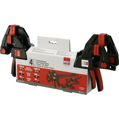 Einhandzwingen-Set EZM-EZL-Set, 4-teilig (schwarz/rot, 2x EZM15-6, 2x EZL30-8)