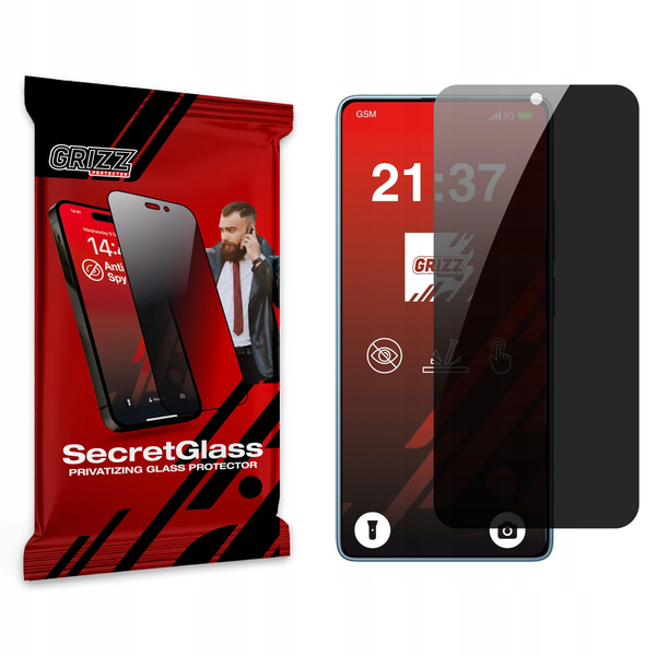 Matowe szkło prywatyzujące GrizzGlass SecretGlass do Xiaomi Redmi Note 14S