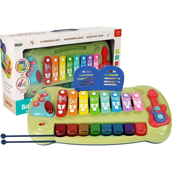 Baba Zongorák Cintányérok Világító Billentyűk Zene