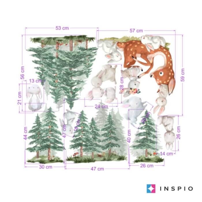 Falmatricák - Nyuszik az erdőben (9232f)