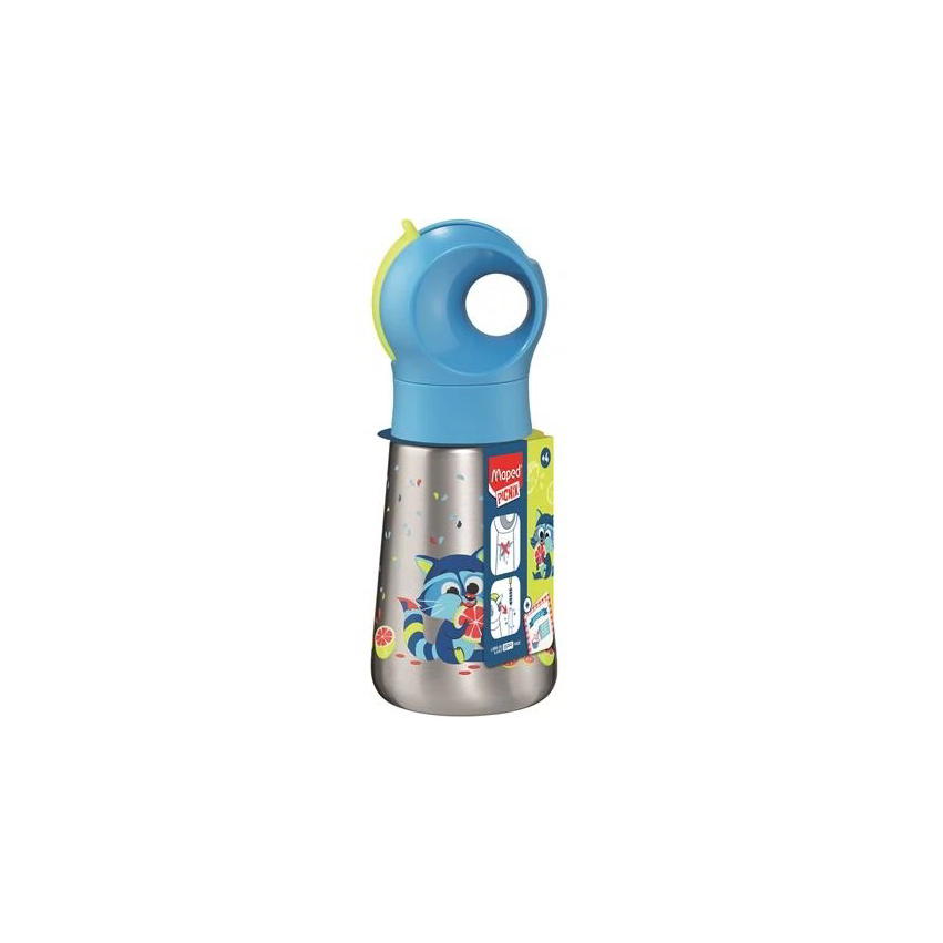 Maped Picnic Concept Miniz Rozsdamentes acél Gyerek Kulacs 350 ml - Mosómedve mintás (873001)