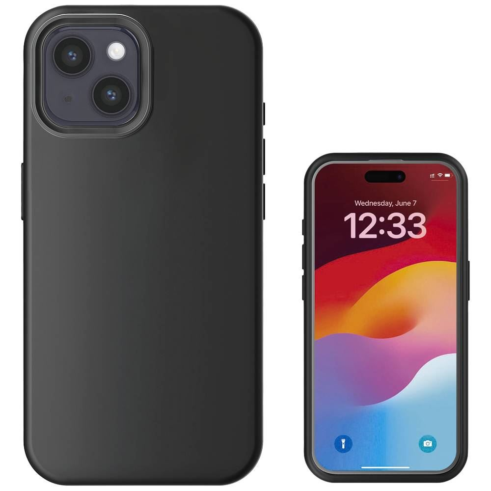 4Smarts Silikon Case Apple iPhone 15 Plus hátlpatok fekete (540582) (4s540582)