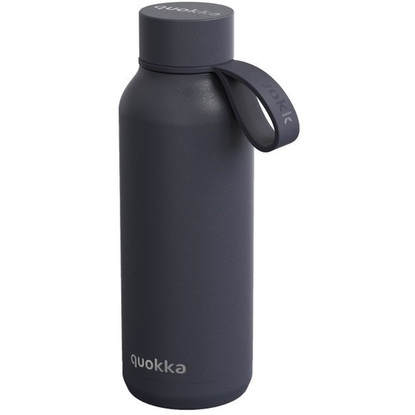 Quokka Solid With Strap - Butelka termiczna ze stali nierdzewnej 510 ml z paskiem (Slate)
