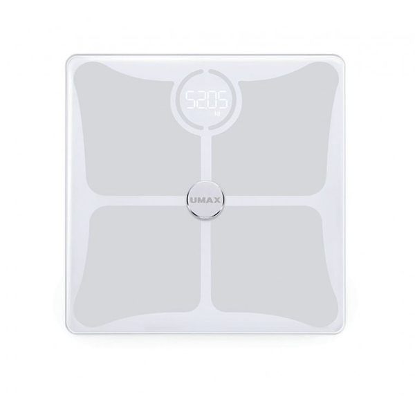 Смарт кантар, UMAX, Bluetooth, US10C, максимално тегло 180 кг, Бял