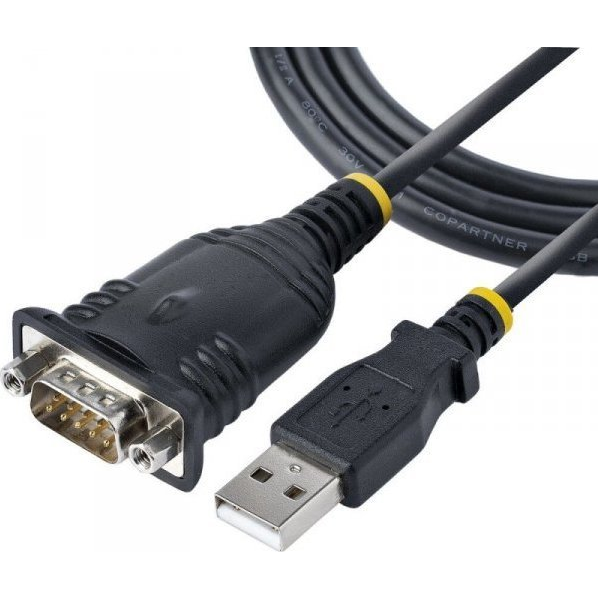 StarTech.com 1P3FP-USB-SERIAL tussenstuk voor kabels DB-9 USB Type-A Zwart