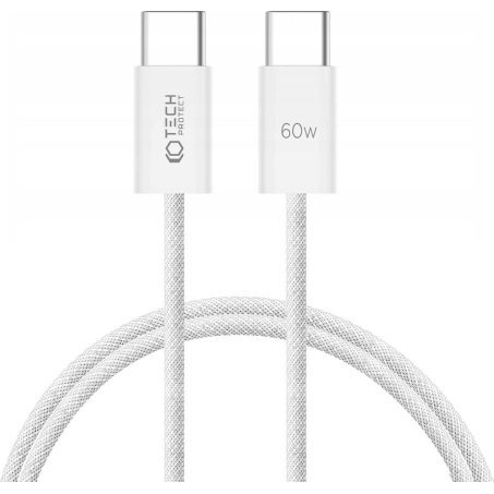 Kabel Tech-protect USB-C - USB-C 1 m bílý