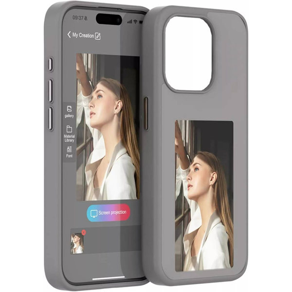 Utángyártott E-Ink okos telefontok, programozható NFC kijelzővel iPhone 14 Pro, ezüst (98085)