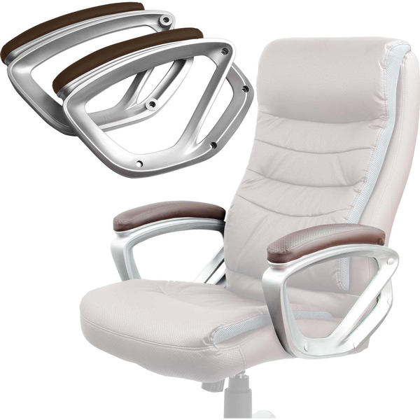 Szék karfa, Sofotel 226 típushoz, 2 db, barna, műanyag, puha műbőr borítás, univerzális, csavarok nélkül